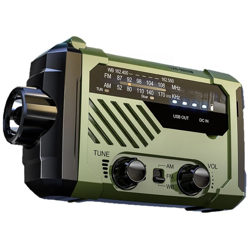 Disaster prevention hand crank power generation radio radio disaster recovery equipment solar charging flashlight XLN-290