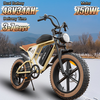 JANSNO X70 Electric cycle 750W fuel Motor 48V34AH twin Lithium Battery E-Bike Adult Snow 20*4 Inch Fat fire Electric Bike