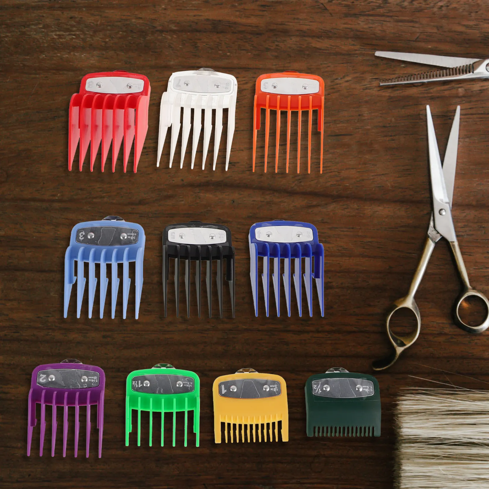 

10 PCS Barber Guards Cutting Guides for Clipper Hair Replacement Clippers Parts