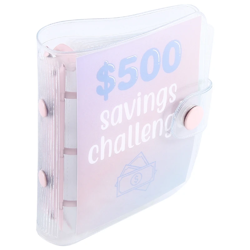 3 Piece Mini Binder Savings Challenge As Shown PVC Cash Envelope Wallet Budget Binder Notebook Budget