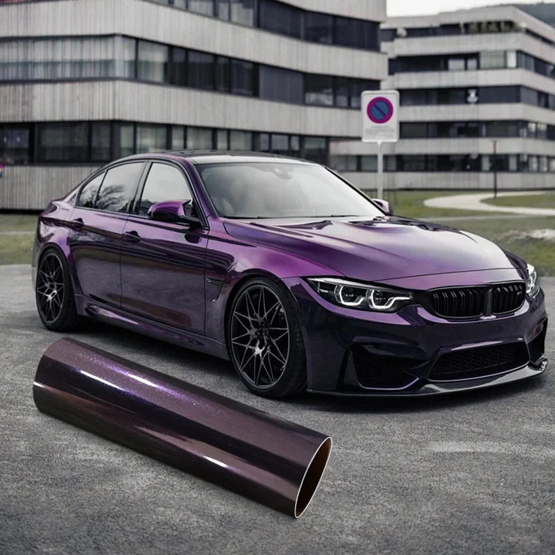 Car Accessories Most Popular Gloss PET Metal Midnight Purple Car Wrapping Vinyl Waterproof