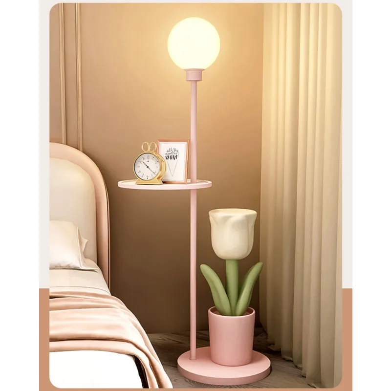 

Scandinavian Tulip Led Floor Lamps Fpr Living Room Bedroom Bedside Lamp Ambient Light Sofa Side Standing Lights Home Decor