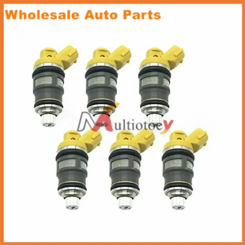 6X 1001-87091 1000cc Fuel Injectors For Toyota Supra JZA70 1JZGTE 1JZ JZA80 2JZGTE 2JZ SIDE FEED Engine Nozzle 100187091