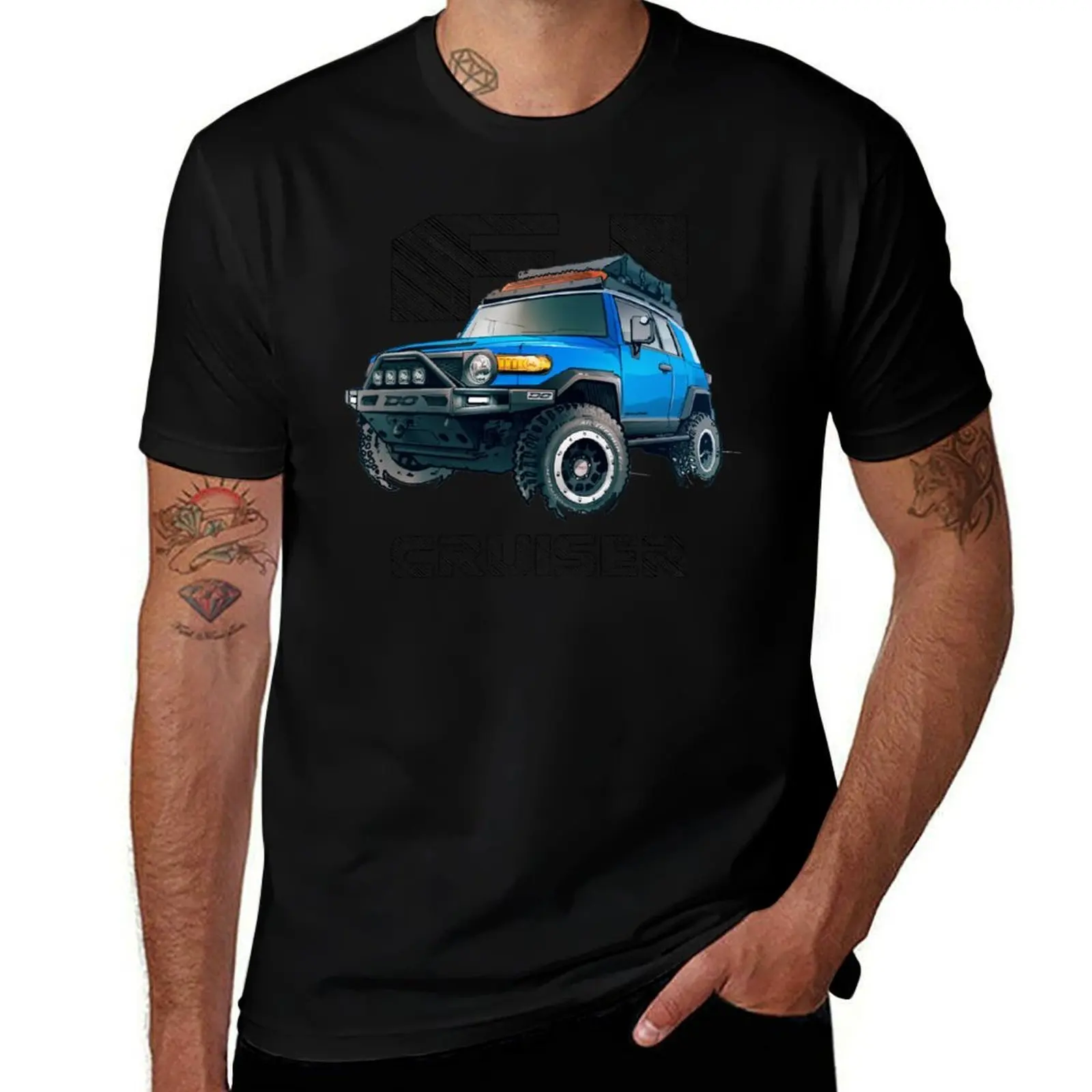 

FJ Cruiser (XJ10) - VooDoo Blue T-Shirt Street Art Print Tee Shirt