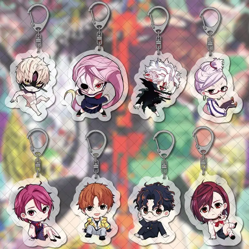 Japanese Anime Dandadan Okarun Ken Momo Ayase Aira Evil Eye Kawaii Acrylic Keychain Keyring Strap Figure Hanging Accessories