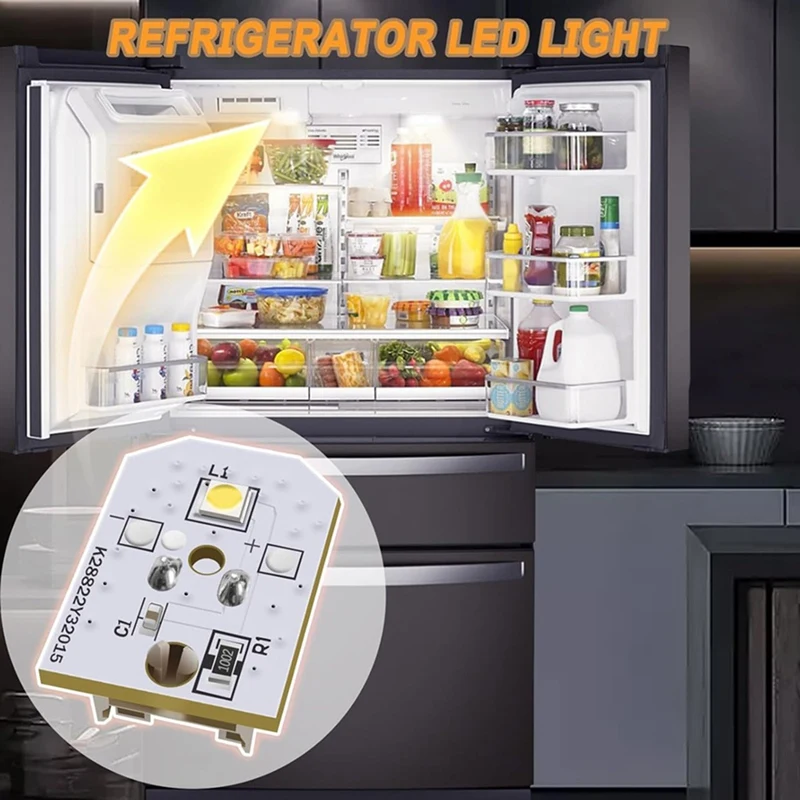 BAAG-WR55X11132 WR55X25754 Refrigerator Light,Refrigerator Led Light Assembly Replacement Wr55x30602 Wr55x26486 10 PCS