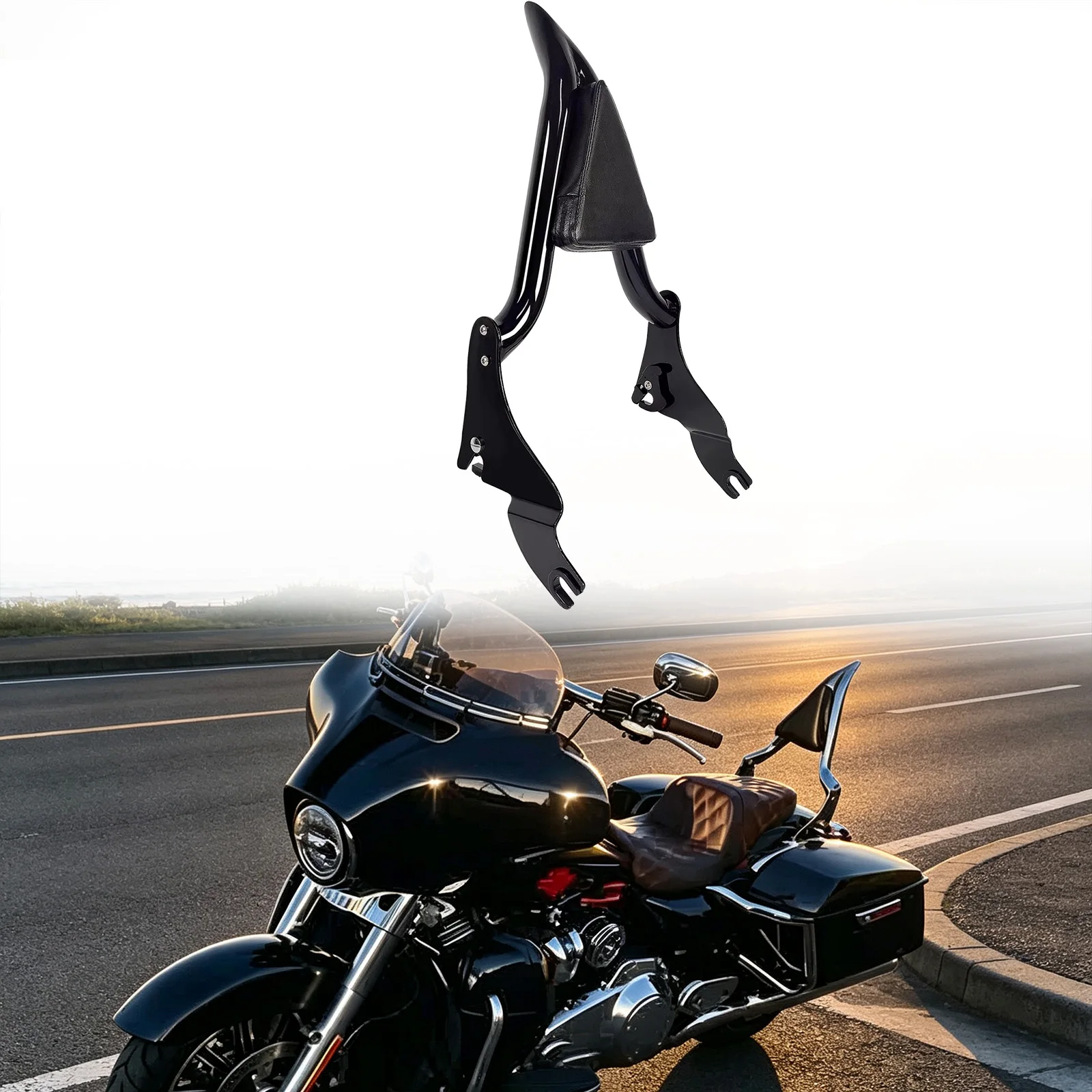 Задняя спинка для мотоцикла (сиденье для водителя и пассажира) для Harley Touring 09-26 Street Glide Electra Glide CVO Road King FLTR FLTRX