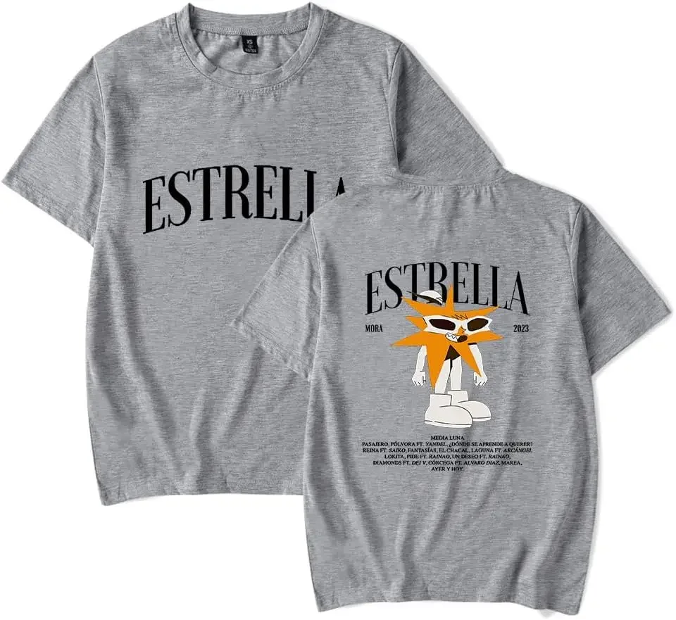 Mora Merch Album Estrella T Shirt Short Sleev Classic Print Top Tee Unisex