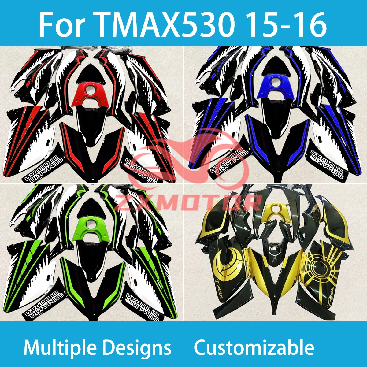 TMAX530 15 16 Body Works Cover Fairings for YAMAHA T-MAX530 2015 2016 Motorcycle Accessories Injection Fairing Kit