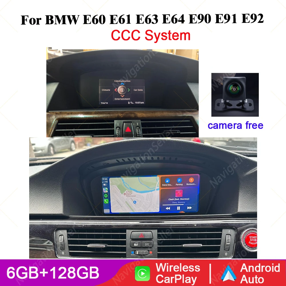 

Snapdragon Android 13 Car Radio For BMW 5Series E60 E61 E62 E63 E90 E91 CIC CCC GPS Navigation Multimedia CarPlay 6GB 128GB BT