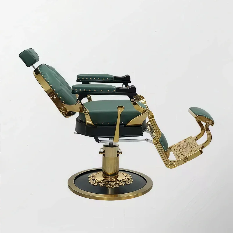 

Barber Green Vintage Barber Chair High-end Chair For Hair Salon Krzeslo Kosmetyczne Barber Stuhl Commercial Furniture
