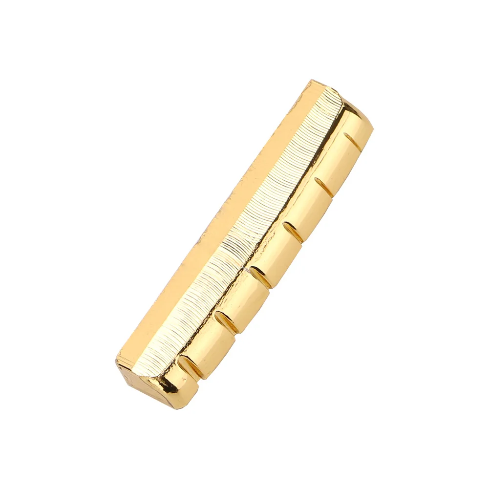 Brass 6 String Acoustic Guitar Bridge Nut and Saddle