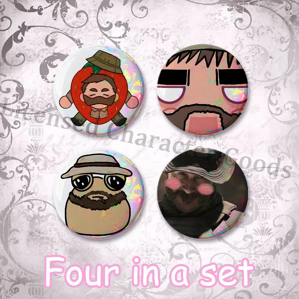 C-Captain J-John P-Price 25mm Badge 4-Piece Set Mini Pill Baji Kawaii Collectibles Creative Button Pin for Ita-Bag