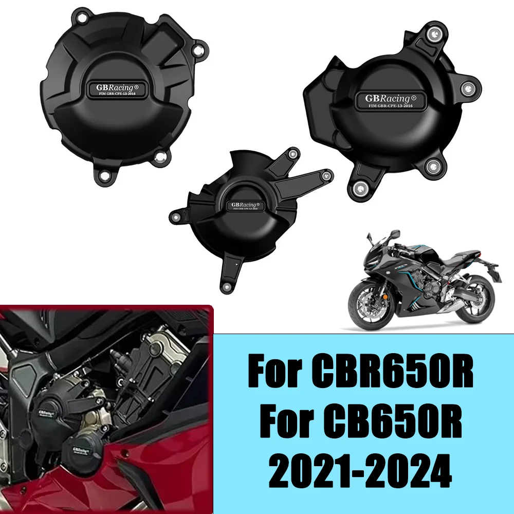 

CB650R & CBR650R Engine Cover Set CBR650R Protection Cover CB650R Engine Guard ​For HONDA CB650R CB650 2014-2024
