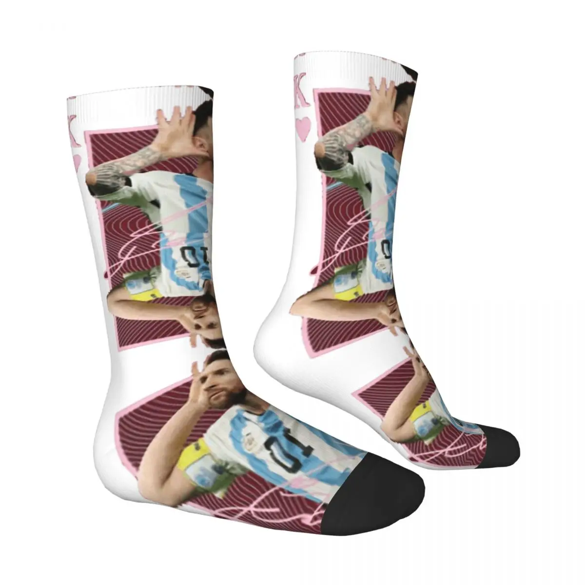 CELEBRATION Lionel And Andrﾩs And Messi And Argentina No.10 GOAT Caricature 10 Classic Knapsack Funny Elastic Socks