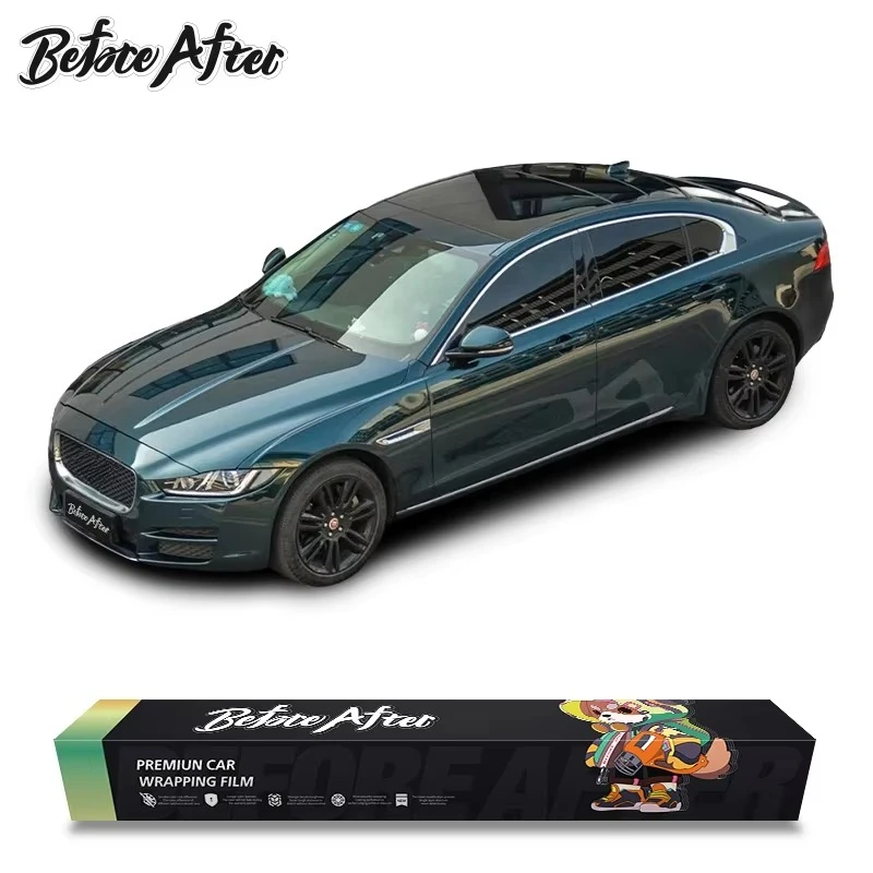 

PET British Green Metallic Series Car Wrap Vinyl Metallic Auto Body Sticker Self Adhesive Vehicle Wrapping Car Wrap Film