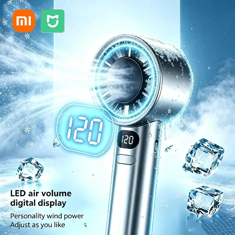Ventilateur portable Xiaomi Ultra, 100 vitesses réglables, recharge USB, mini ventilateur turbo extérieur, haute vitesse, longue durée
