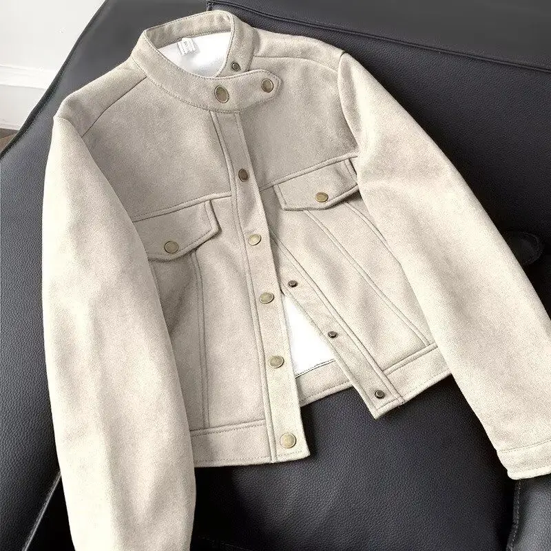 

Loose Men's Jaet 2024 Spring Autumn Street Sle Harajuku Trendy Outerwear High Street Faion Korean Version Cuffed Sve