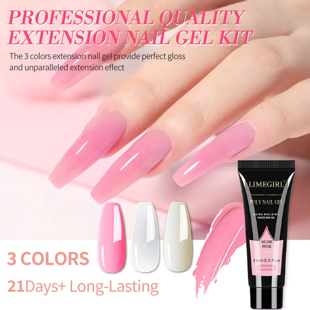 초보자용 네일아트 DIY 디자인 UV 젤 세트 (퀵 빌딩 익스텐션, UV 램프 & 매직 미러 파우더 포함, 매니큐어 살롱 도구)