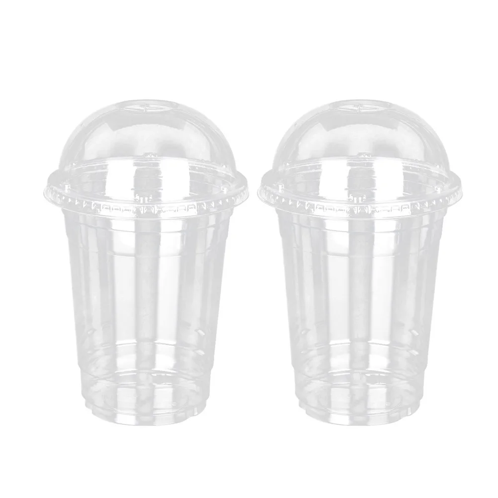 

50pcs Plastic Cups Ball Covers Transparent Disposable Takeaway Juice Drink Glass Cold Beverages Material Durable Kitchen