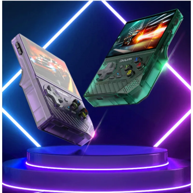 

D008 Handheld Game Console Video Game Consoles Linux System 3.5 Inch IPS Screen 32Bit ARM Cotex-A7 2500mAh Battery Vs. D007 Plus