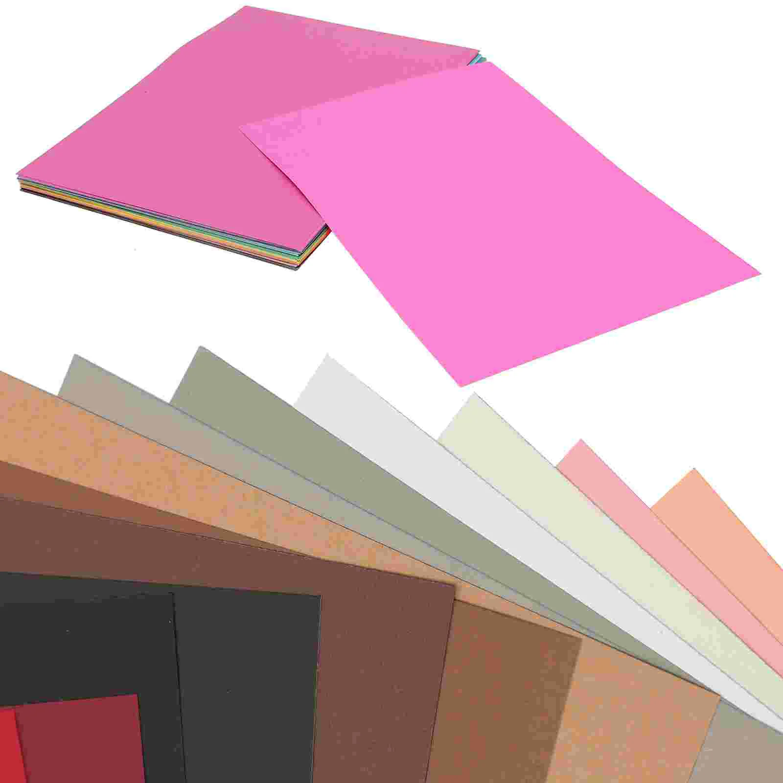 50 Sheets Scrapbooking Tools Kid Origami Paper Materials A4 Colored Cardstock Confetti Cardboard