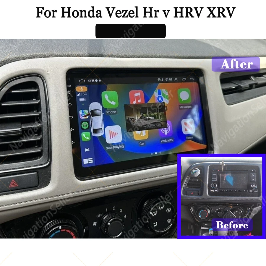 Android-плеер для Honda Vezel HR V HRV XRV 2015-2020, экран Carplay, радио, стерео, мультимедийная навигация, Youtube Tiktok Spotify Android-плеер для Honda Vezel HR V HRV XRV 2015-2020, экран Carplay, радио, стерео, мультимедийная навигация, Youtube Tiktok Spotify