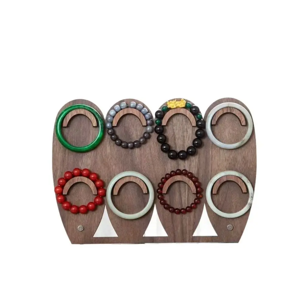 

Multi-function Wood Bracelet Tray Organizer Storage Case Necklace Display Stand Hand Bangle Ornaments Bracelet Display Rack Gift