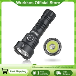 Wurkkos TS12 Mini 14500 Torcia EDC ricaricabile 1050LM Lancio 432M SFT25R LED IP68 Torcia posteriore magnetica impermeabile con lunetta