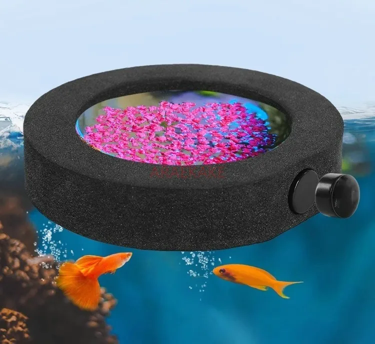 Peacock fish feeding ring, tropical fish, small fish magnetic suction feeder, magnetic suspension floating, anti fish feeding di