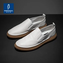 Men's trendy shoes, soft soled lazy loafers, leather shoes, men's casual board shoes GB0861