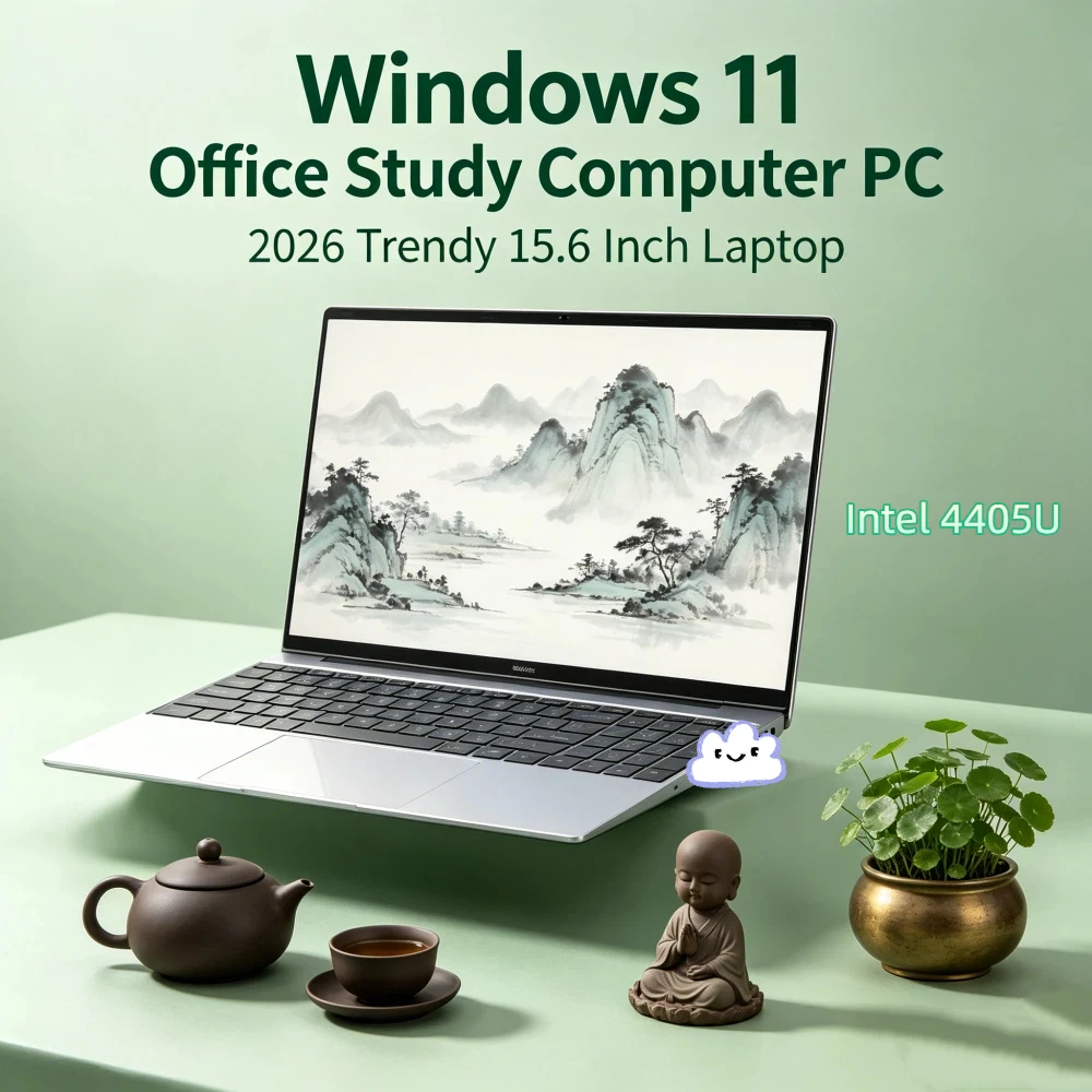 

Neat Ultra Slim Laptop 15.6 16GB RAM 2TB SSD Intel 4405U Gaming PC 1920*1080 Display Office Study Computer PC Windows 11 Pro