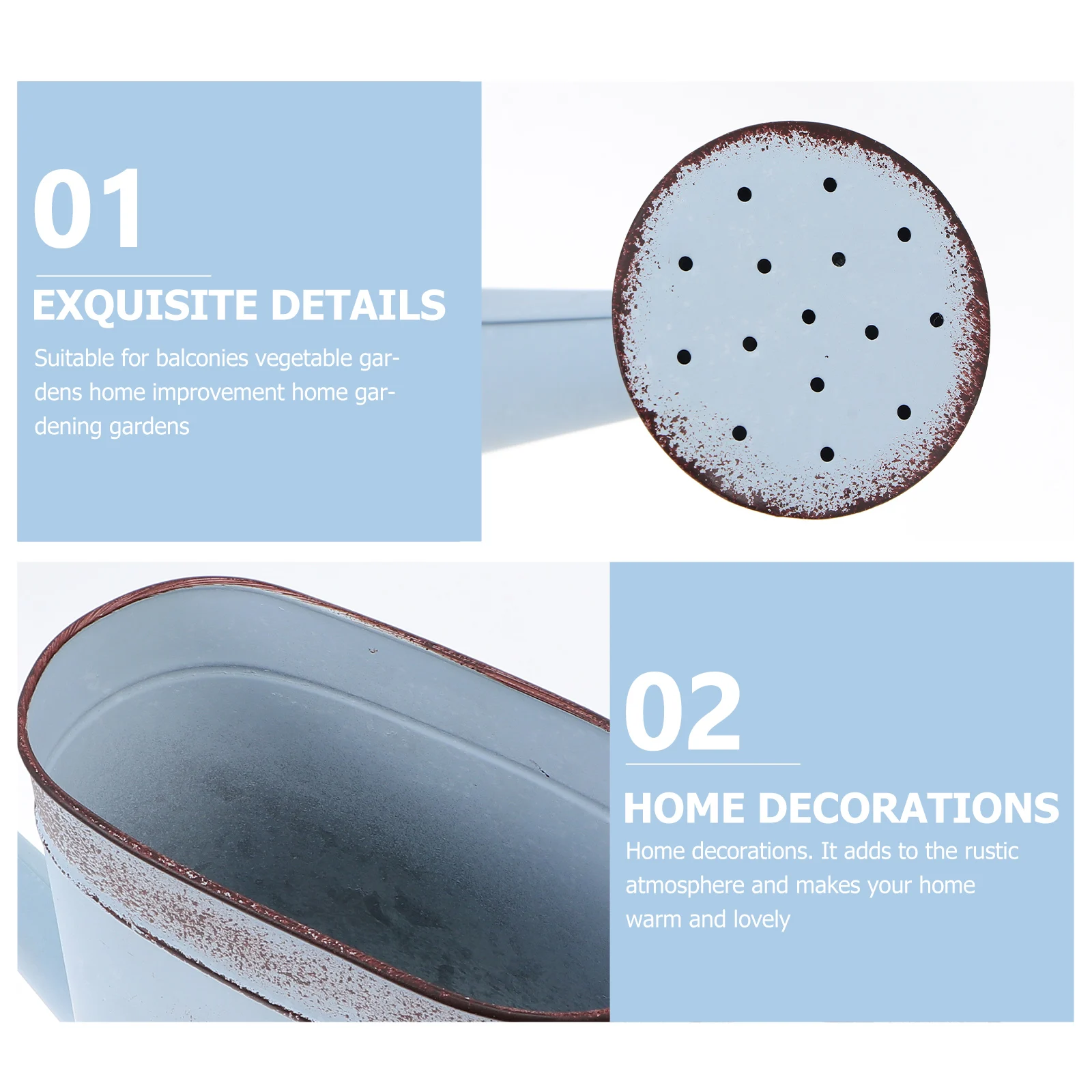 

Flower Pot Watering Can Outdoor Plant Vases Indoor Cute Vintage Decor Cans Artificial Unique Lazy