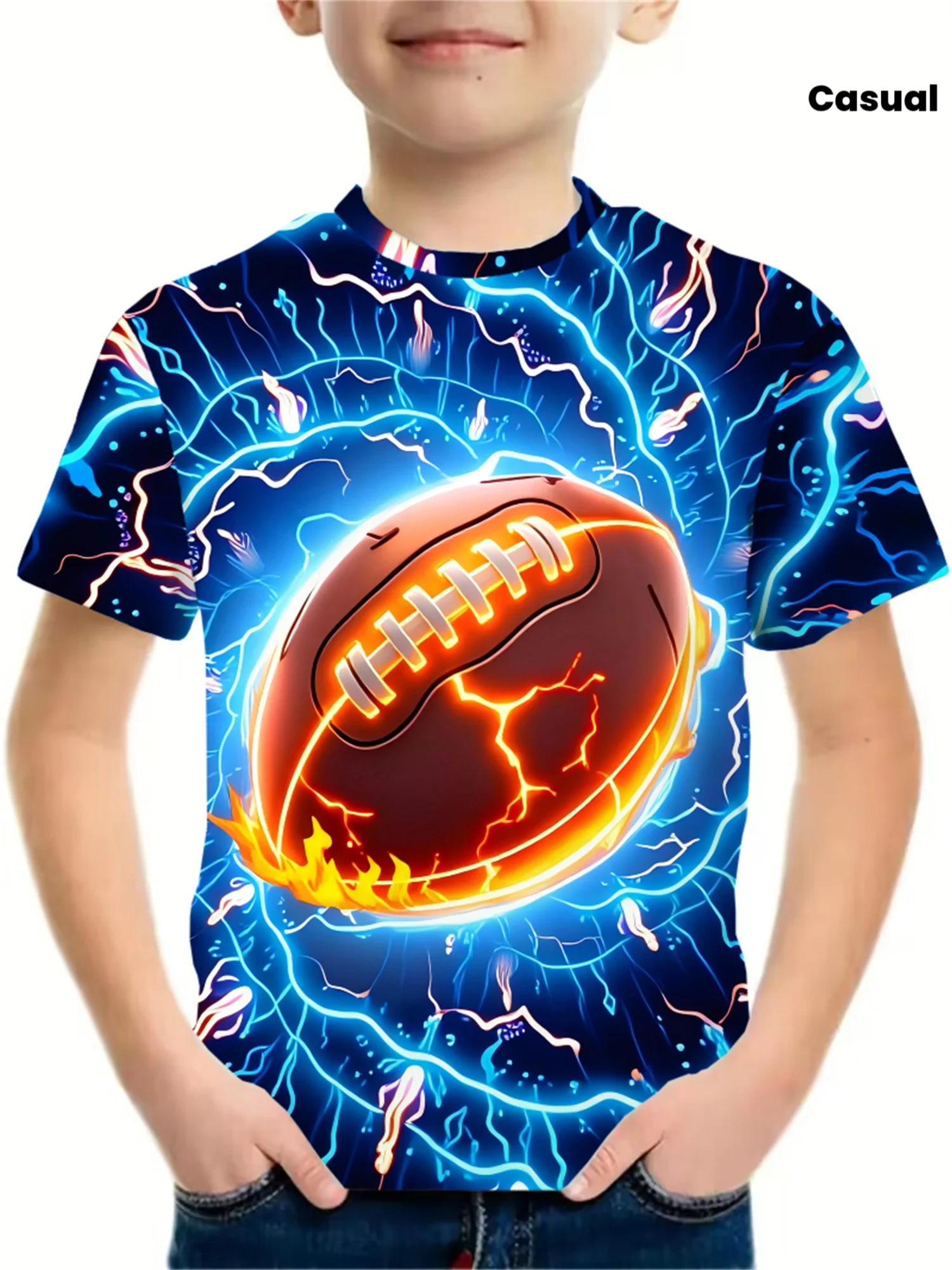 New 2026 New Lightning Baseball T-Shirt 3D Cool Print T-Shirt Sports Comfortable Casual Outfit Short Sleeve Daily Clothing
