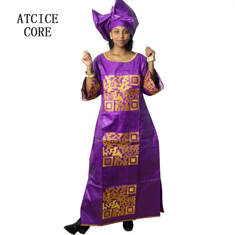 African Dresses For Woman Bazin Riche Computer Emboridery Plus Size Long Dress