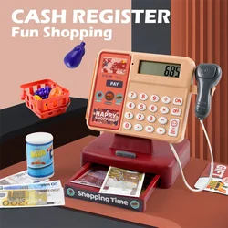 Supermarket Cash Register Simulation Electric Pretend Play House Toy Multifunctional Parent-Child Interactive Christmas Gift