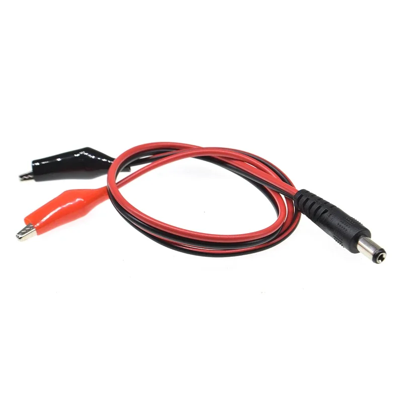 DC Alligator Clip Connector, Jacaré Clips, Fio de crocodilo, cabo de alimentação, tensão conectada, DC, 12V