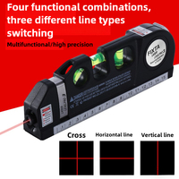 Easy to Use Laser Level Line Tool Multipurpose Laser Level Kit Standard Cross Line Lase 8 Feet Measure Tape Ruler