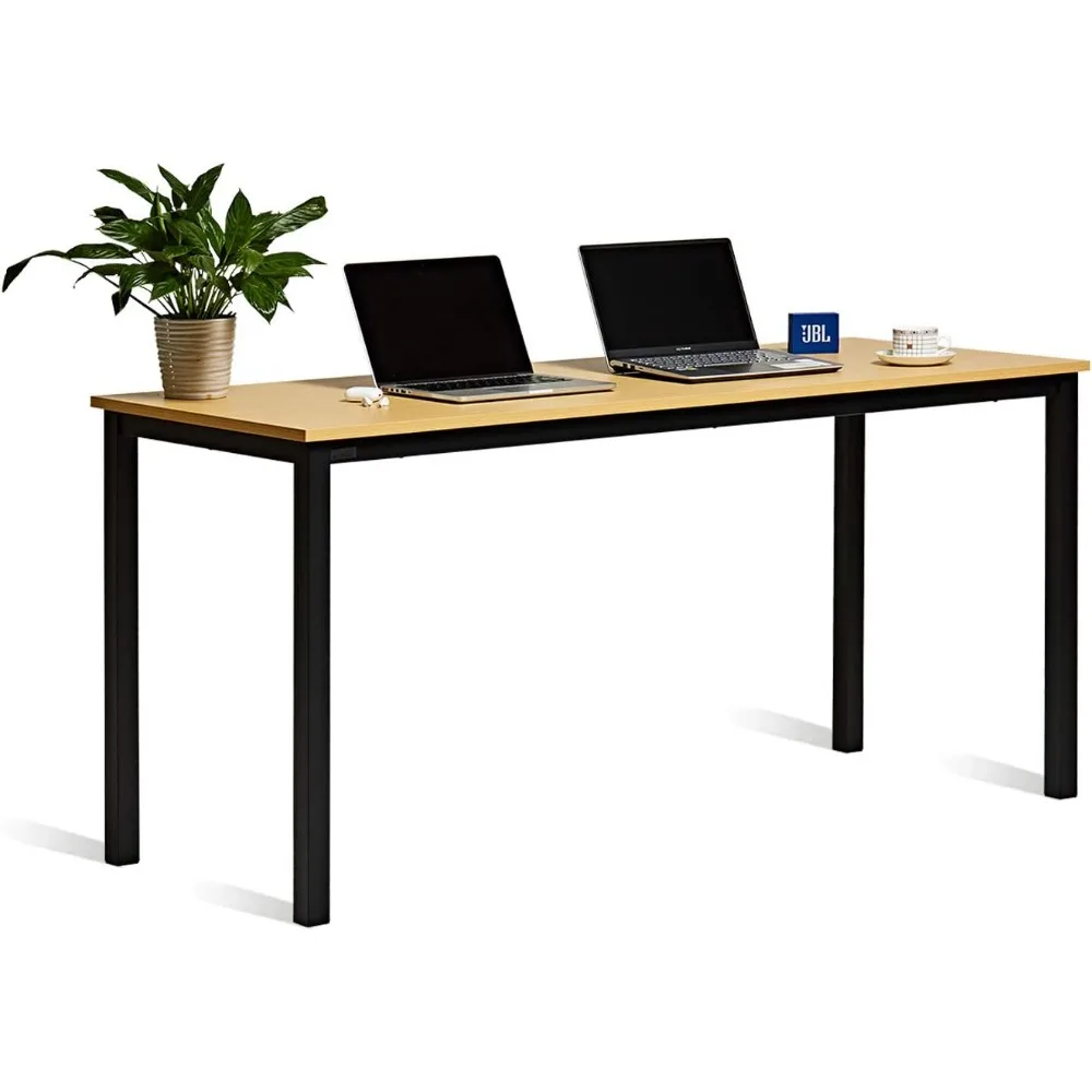 Modern Computer Desk 63 Inch Large Workstation Office Desk Computer Table Study Writing Desk for Office Home, Industrial Style.