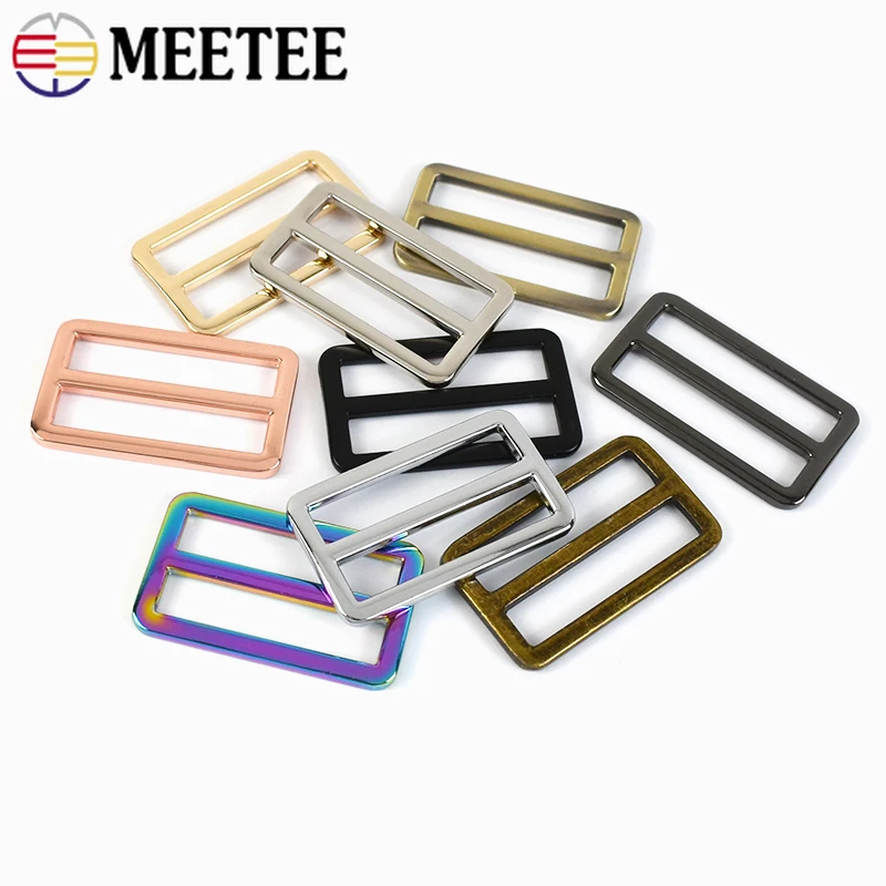 10/20Pcs Metal Buckle for Bag Strap Webbing Belt Ring Clasp Backpack Slider Tri Glide Adjuster Hook Loop DIY Leather Accessories