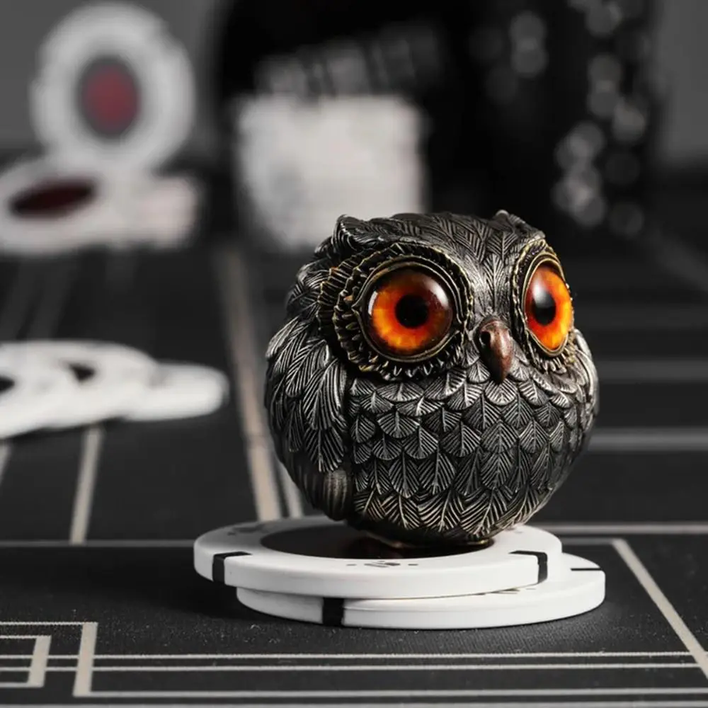 Cute The Wise Watcher of The Felt Lucky Owl Guardian Realistic Owl Beads Pendant Mini Owl Statue Energy Lucky Decor Home Decor