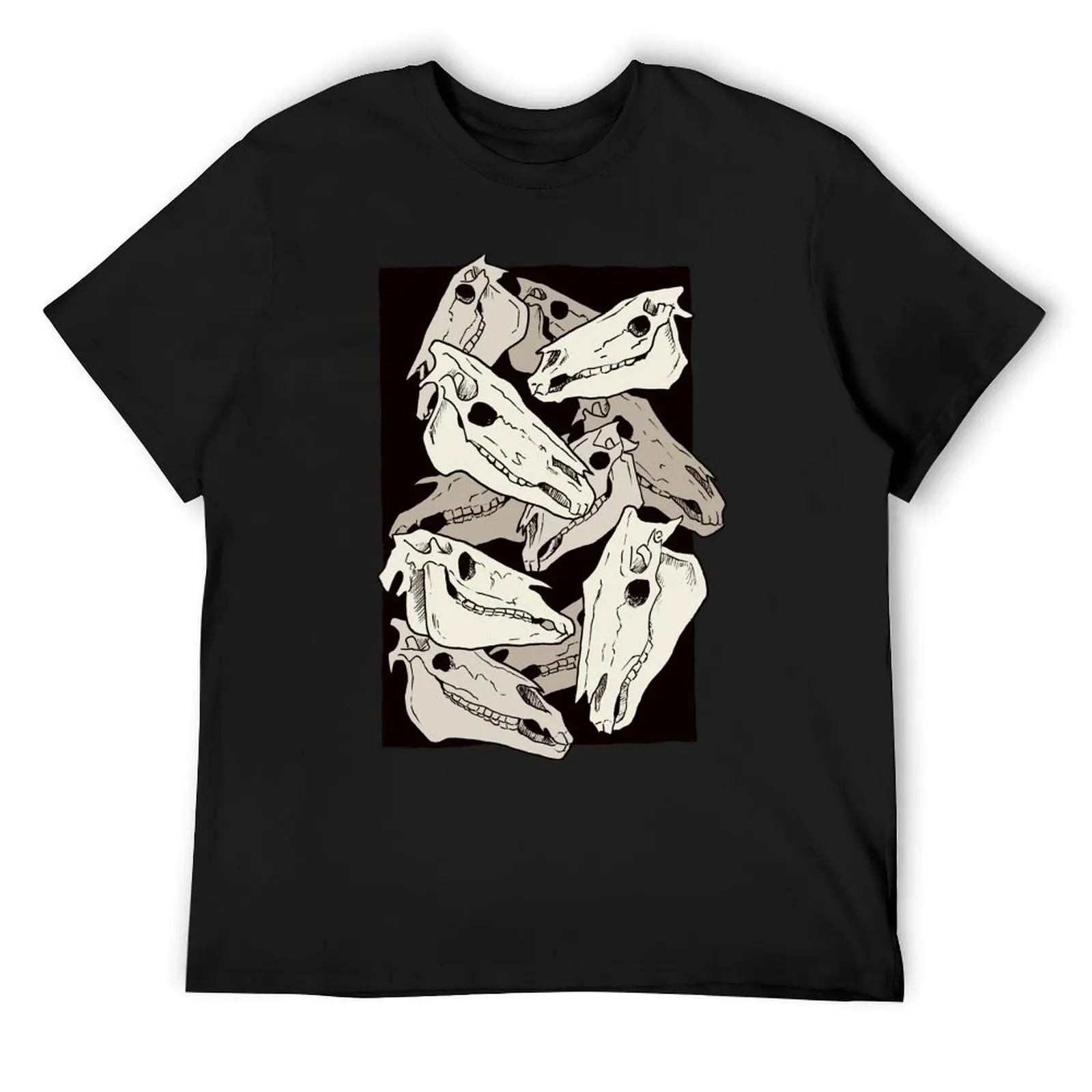 

Horse skulls T-Shirt quick-drying sports fans anime figures mens plain t shirts