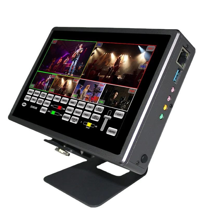 

Professional 7 Inch HD Video Mixer Live Streaming Equipment for Radio & TV Broadcasting Touch Screen Technology 1 Year Warranty