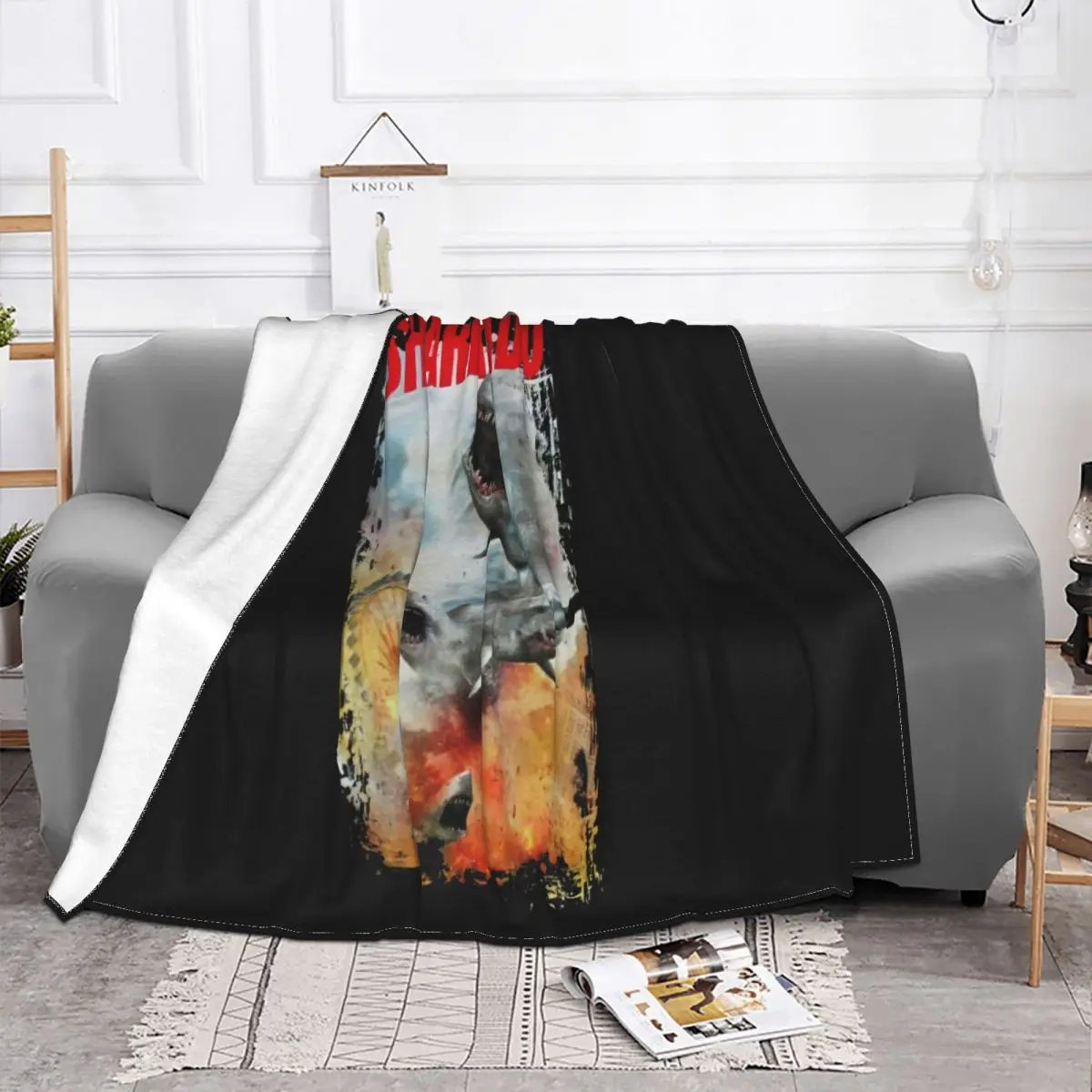 Movie Sharknido 2013 South African Gender Officially Licensed Sm Rock Humor Anime Throw Blanket