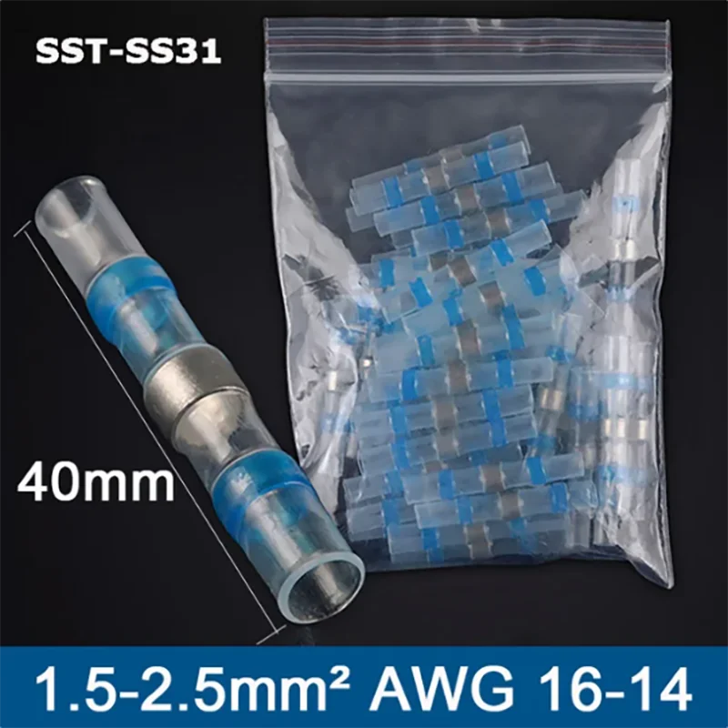 30pcs Heat Shrink Tube Solder Ring Terminal Insulation Waterproof Wiring Terminal Wire Docking Heat Shrink Quick Terminal image 3