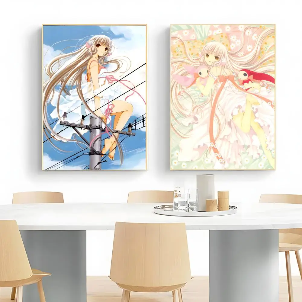 Sci-fi Anime C-Chobits Poster Frameless Peel-and-Stick Removable Wall Art Print