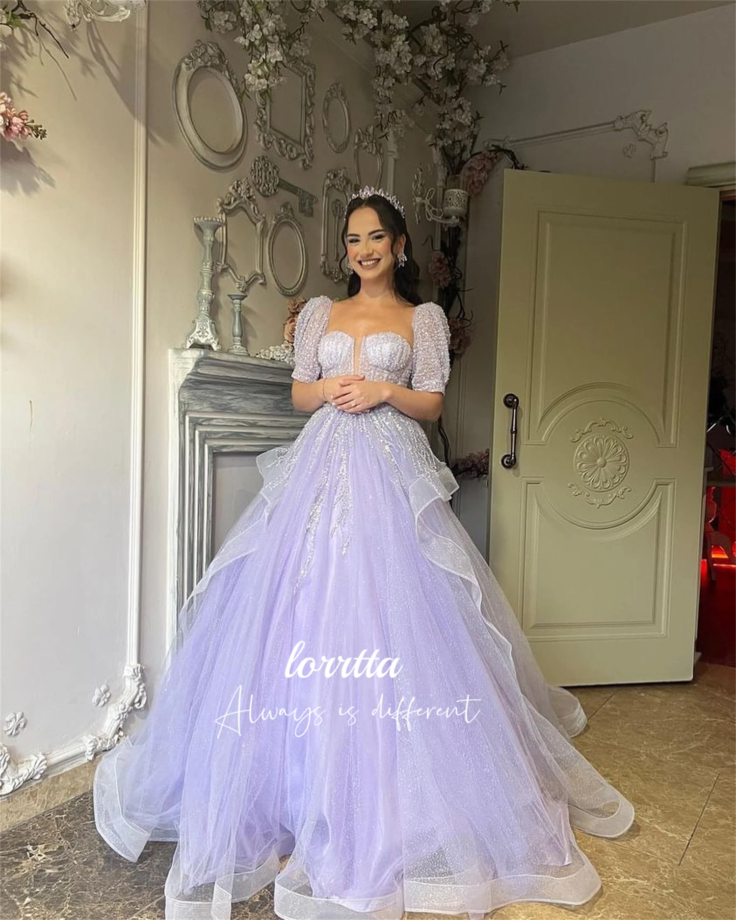 

Lorrtta Purple Evening Dress Wedding Line A Elegant Party Dresses 2024 Women Robes De Cocktail Ball Gowns Woman Prom فساتين سهرة