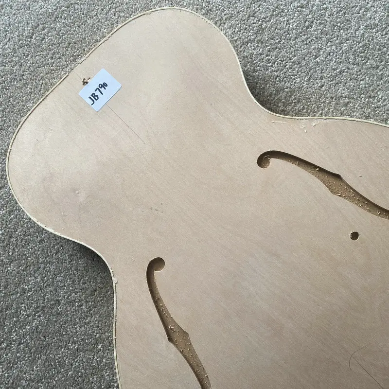 JB790 Semi Hollowbody Unfinished 6 String Electric Guitar Body Natural Maple without Paints for DIY Replace Original Genuine EPI