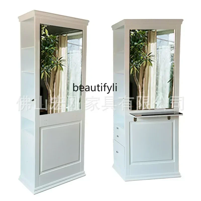 LXNewBarber Shop Mirror Counter Integrated Desktop Double-sided Hair Mirror Makeup Mirror Hair SalonSSS