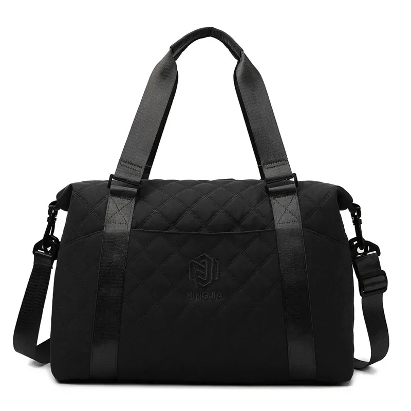 Lingge-Sac à bagages de voyage pour femme, sac à bandoulière, sac de fitness, fouet haut de gamme, grande capacité, sac de rangement, version légère